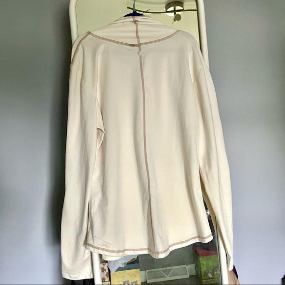 Prana Cowl Neck Sweater / Sweatshirt Size Large, Super Soft, Neutral Color! - Picture 7 of 7